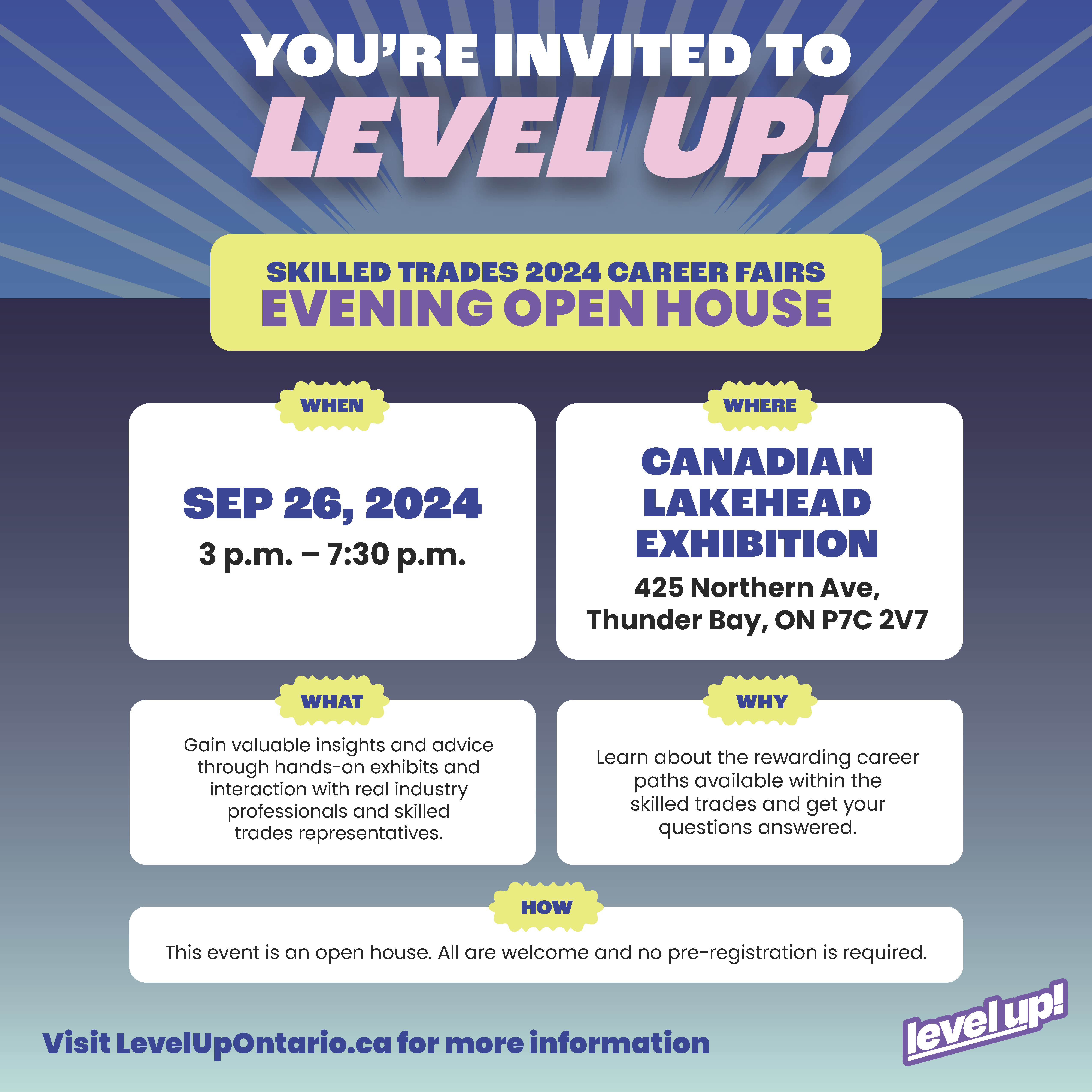 Level Up! Career Fair is coming to Thunder Bay! - Lakehead District ...